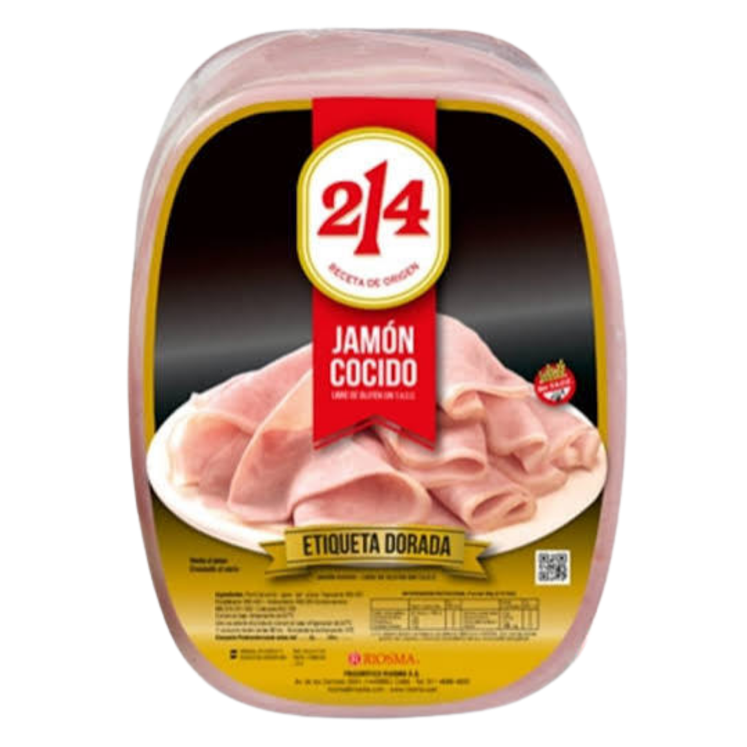 JAMON COCIDO ETIQUETA DORADA 214. 4 X 5