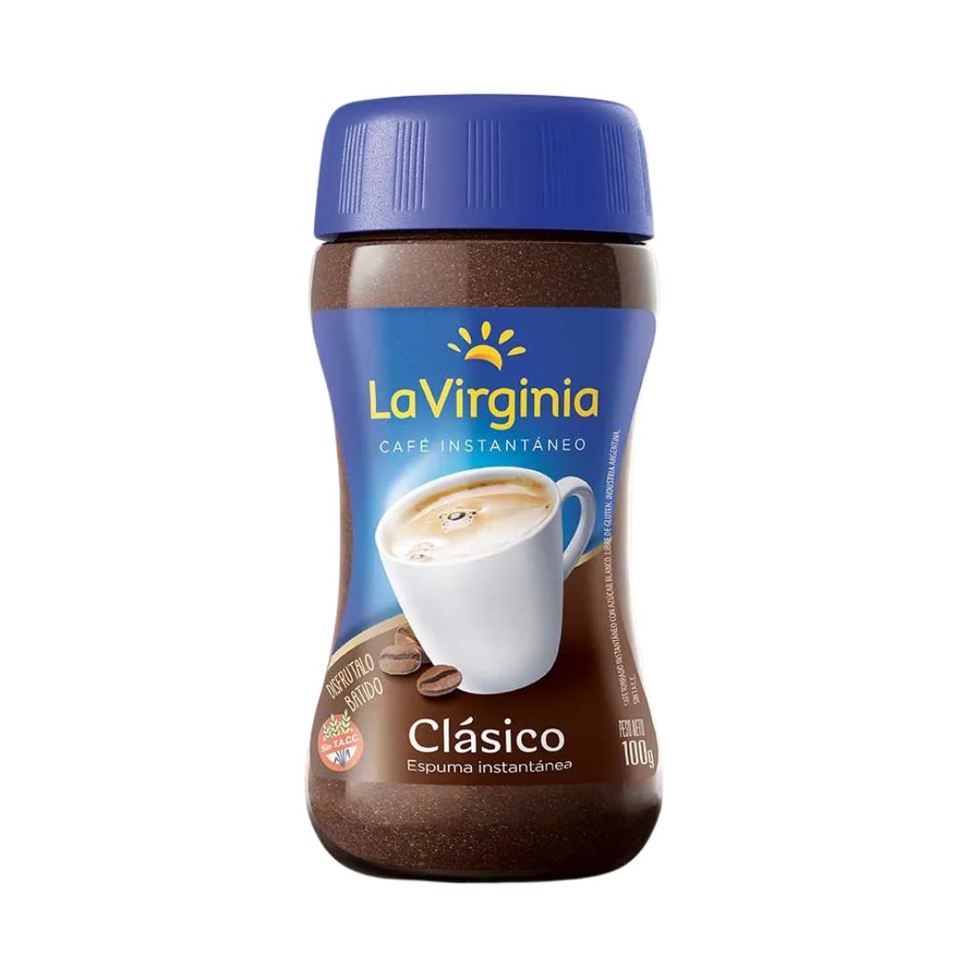 CAFE INSTANTANEO L VIRGINIA FRASCO 100 GRS BULTO 6 UNID