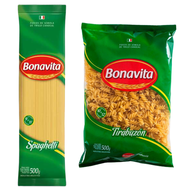 FIDEOS MOSTACHOL RAY BONAVITA 500 GRS BULTO 15 UNID