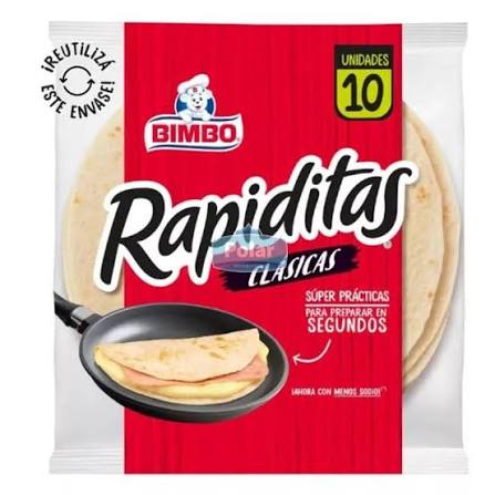 RAPIDITAS CLASICAS BIMBO 220GRS CAJA 38 UNID