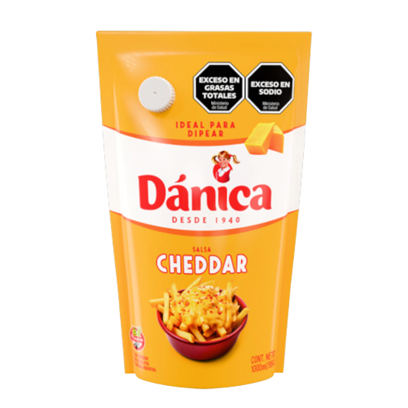 CHEDDAR DANICA 1000ML CAJA 8 UNID