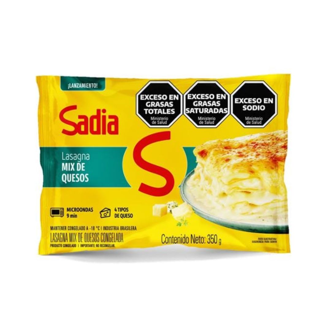 LASAGNA MIX DE QUESOS CONG 350 GRS BULTO 12 UNID