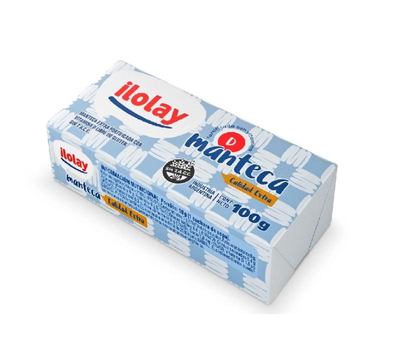 MANTECA ILOLAY 100 GRS BULTO 20 UNID