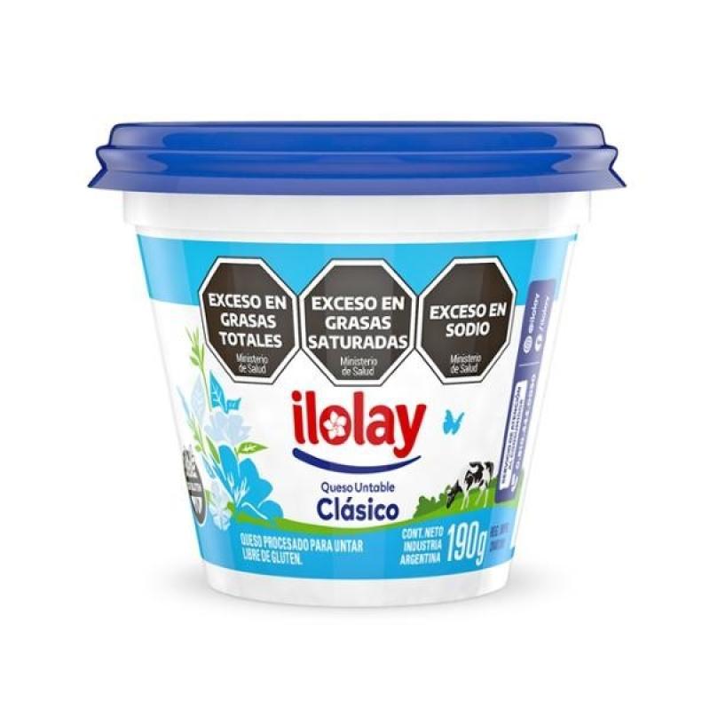 QUESO UNTABLE CLASICO ILOLAY 190 GRS BULTO 12 UNID