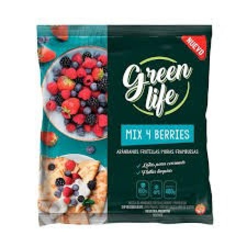 MIX 4 BERRIES IQF GREEN LIFE 400 GRS  BULTO 16 P