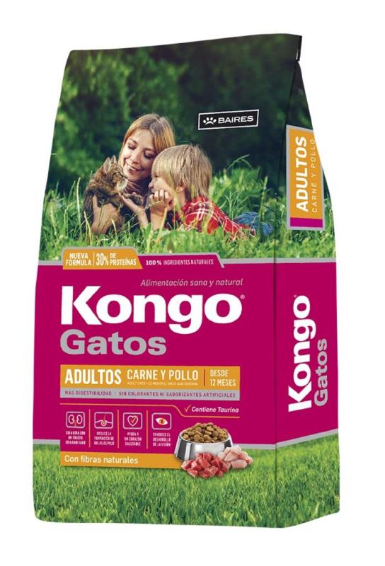 KONGO GATOS NATURAL AD CARNE Y POLLO X 3 KG