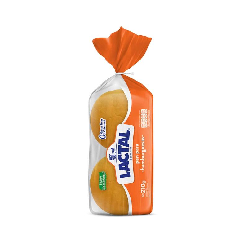 PAN HAMBURGUESA LACTAL 210 GRS  CAJA 21 UNID